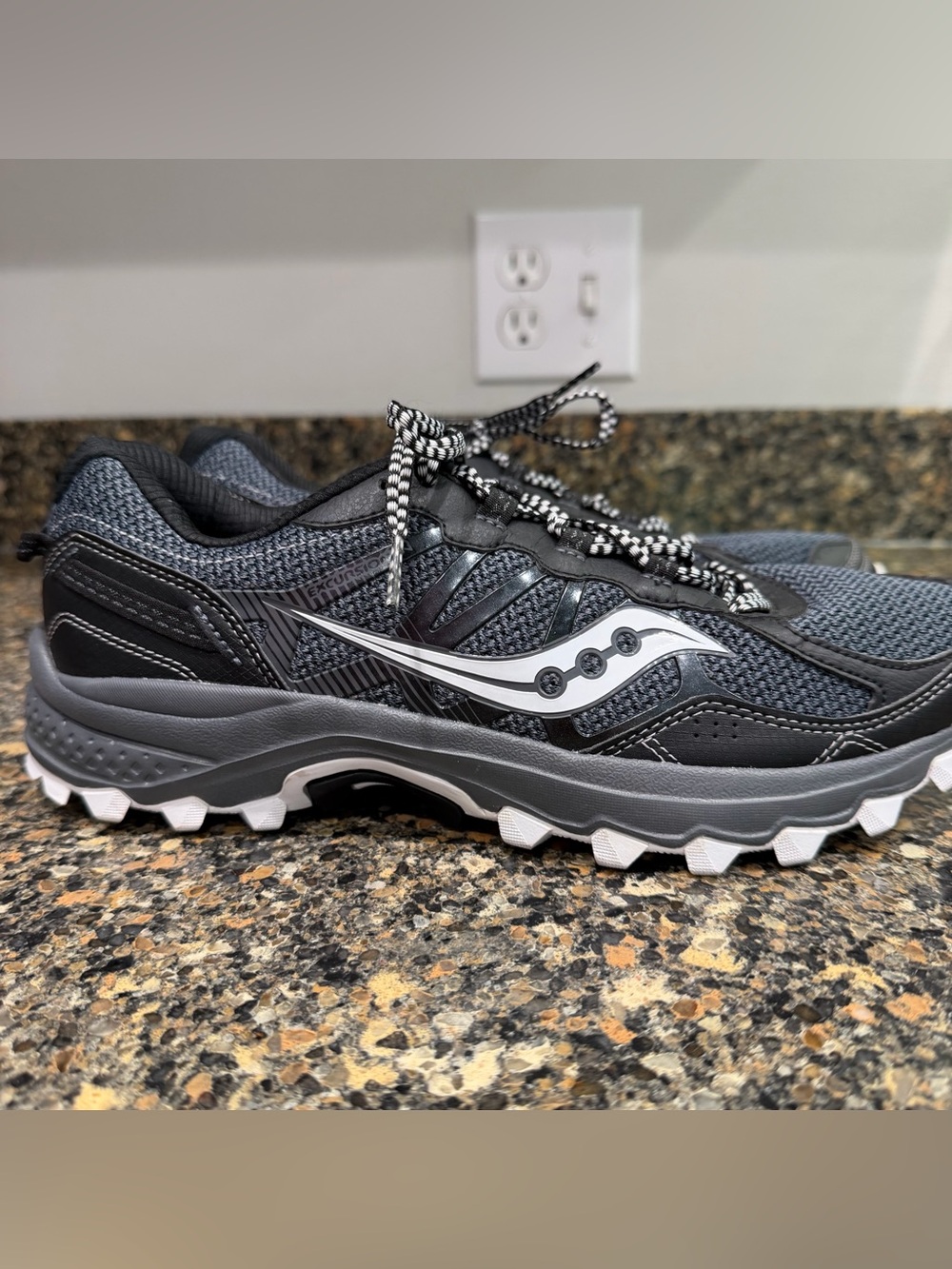 Saucony Black and White Trail Running Shoes ladies size 9